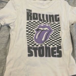 White Rolling Stones shirt